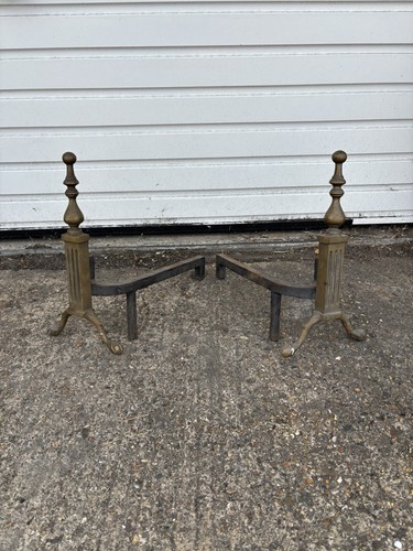 Pair antique brass - brass, &