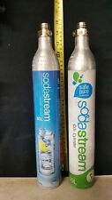 2 X full SODA STREAM GAS BOTTLES  NO LABELS cylinders  FULL    - 60L screw type