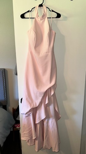 Long blush pink symmetrical