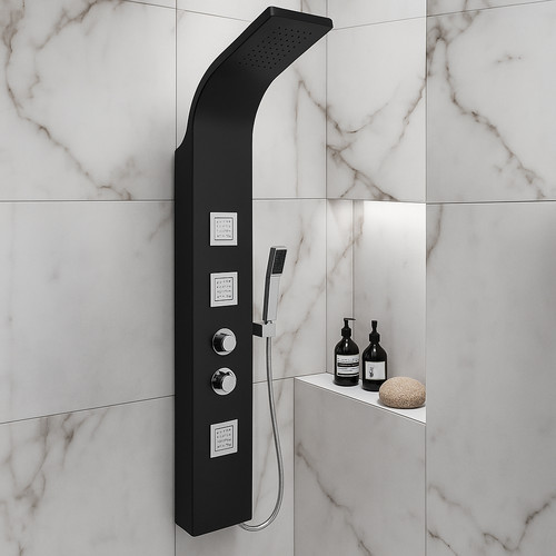 Thermostatic black bathroom - black,