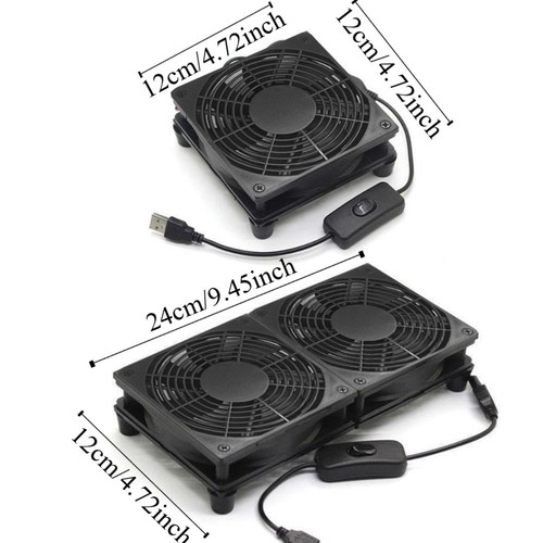 Usb cooling fan dual router - 5v,