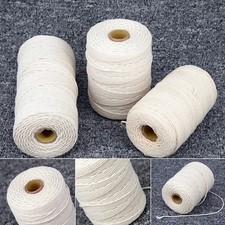 1mm-3mm Natural Beige Cotton Twisted Cord Rope Craft Macrame Artisan String UK