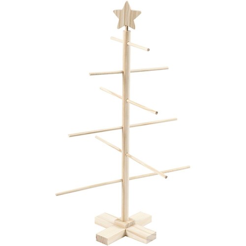 Wooden christmas tree display - christmas,