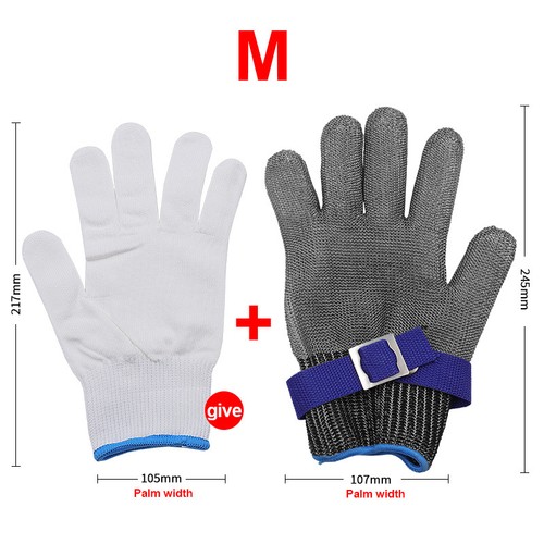 Stainless steel glove - stainless, cut