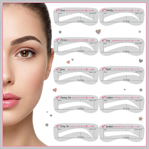 10x eyebrow stencils - eyebrow,