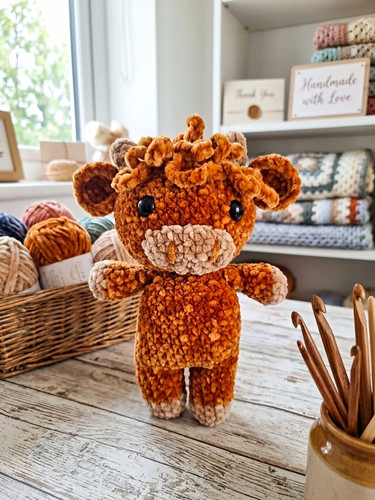 Crochet highland cow animal - crochet,