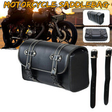 Motorcycle Saddle Bag Tool Bag Motorbike Tool Roll Pannier Sissy Bar PU Leather