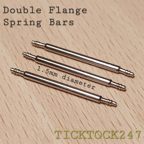 Double flange spring bars - 3x,