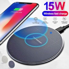 Wireless Charger Quick Fast Charging Pad For iPhone 15 14 Samsung Android Phones