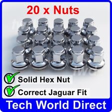 20x ALLOY WHEEL NUTS JAGUAR XF XF-R XE (M12X1.5) CHROME LUG BOLT STUD SET [20L]