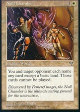 Moderate Play, English MTG Regular Null Chamber Mirage Magic the Gathering