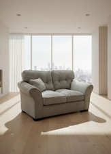 Ken Ex-Display Fabric Grey 2 Seater Sofa | EX017