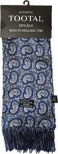Tootal Navy Blue Paisley Print