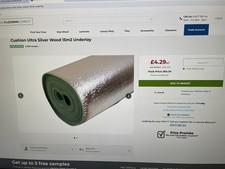 Cushion Ultra Silver Underlay  Wood / Laminate Flooring 90 Square Metres £250.00