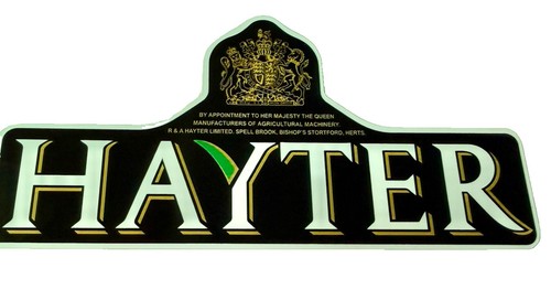 Hayter lawn mower sticker 1 - hayter,