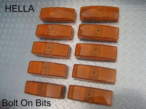 Hella 12v 24v amber - amber, side