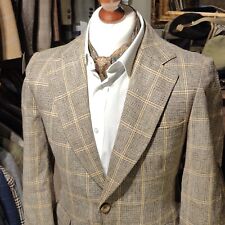 Vintage Mens 38R Tweed Check Suit Jacket Blazer Harris Style 1970s Bold