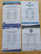 QPR - 4 HOME & 1 AWAY TEAMSHEETS 2003 - 2017