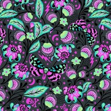 Tula Pink Fabric De La Luna Venus in Grey and pink - Fat quarter