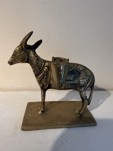 Vintage old brass cute - vintage, donkey