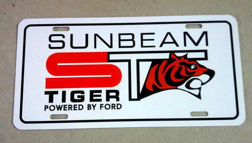 Sunbeam tiger license plate - license,