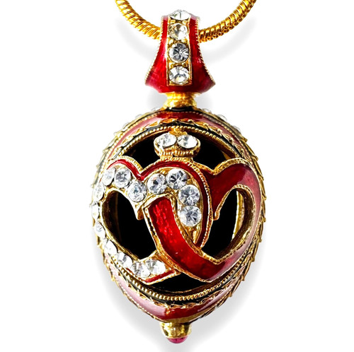 Sterling red enamel two - red,