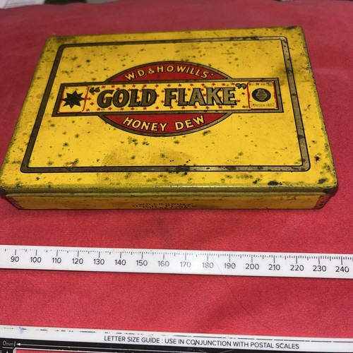 Gold flake cigarette tin - flake-cigarette,