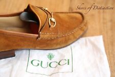 Gucci Tan Brown Suede Brass