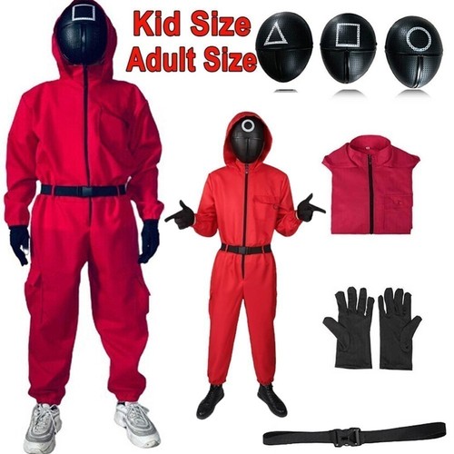 Kid adult squid red jumpsuit - adult,