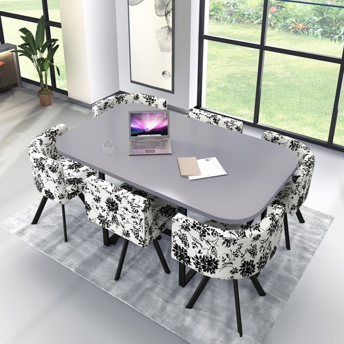 White wooden dining - wooden,