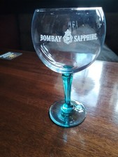 Bombay Sapphire blue stemmed Gin and tonic glass.