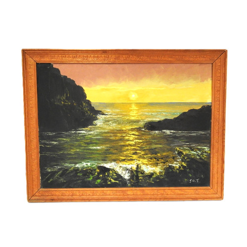 Sunset seascape painting - sunset,