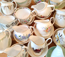 Vintage English China Matched Milk Jugs Sugar Bowls @ £5.99 Per Set - You Choose