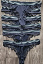6 x Ladies Thong Briefs Navy