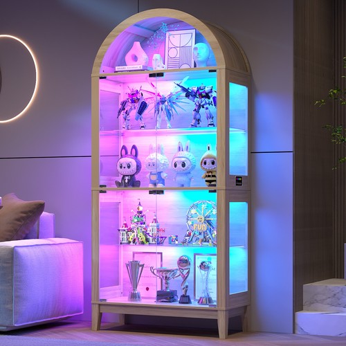 Arched display cabinet with - display,