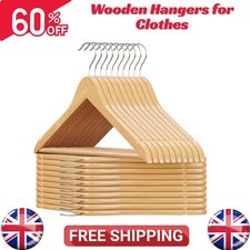 10/50/100 WOODEN COAT HANGERS