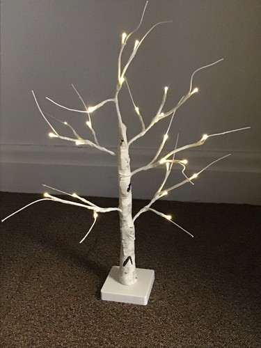 Led warm white birch - white,