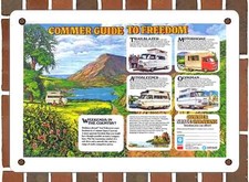Metal Sign - 1976 Commer Space Caravans Commer Guide to Freedom - 10x14 Inches 2
