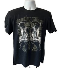 Brantley Gilbert Fan Club Shirt Men Medium Black Short Sleeve Twin Guitars