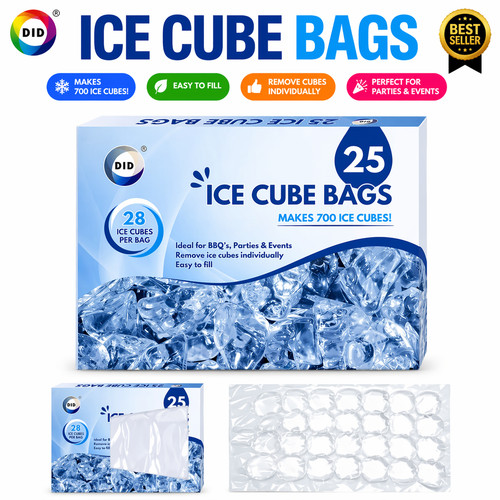 25pk ice cube bags - easy, fill