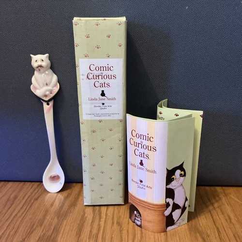 Comic curious cats - cats, spoon