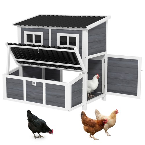 Wooden chicken coop with - wooden,