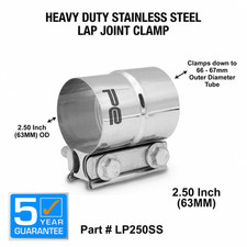 Exhaust Lap Joint Band Clamp 2.5" inch 63mm Heavy Duty Stainless Steel Clamp