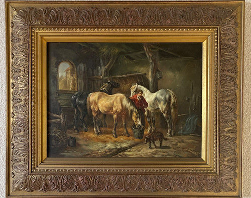 Vintage oil painting - vintage,