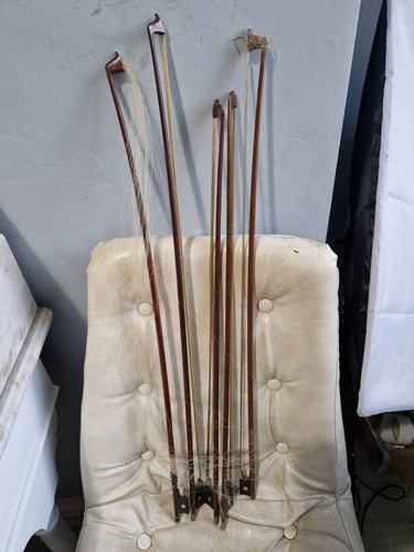 Five vintage violin bows for - violin,