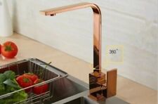 Kitchen Tap Rose Gold Brass Mixer Single Lever Sink Basin Tap