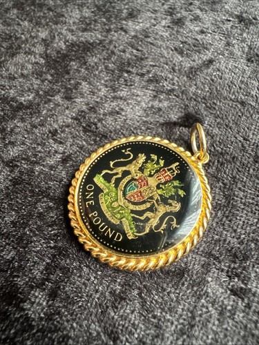 Vintage gilded enamelled pound - vintage,