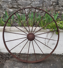 Large Antique Salvage Cast Iron Cart Wheel