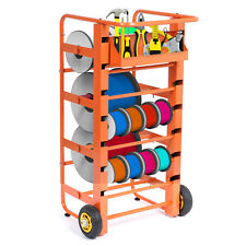 Wire Spool Cart Wire Reel Caddy Dispenser w/11 Rods Multiple Axles Cable Holder