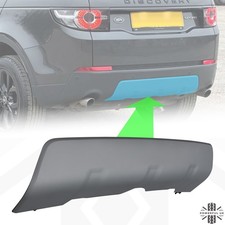 Rear bumper tow eye cover panel for Land Rover Discovery Sport 2015-19 grey